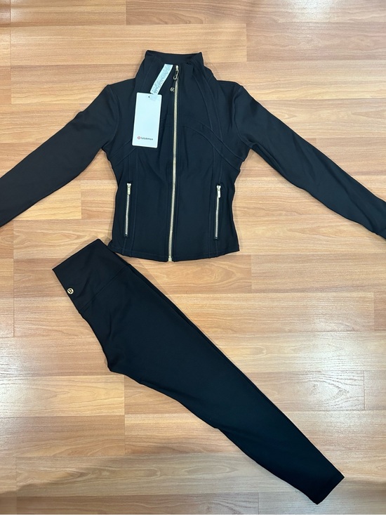 lululemon athletica Pants - lululemon athletica Black Zip Jacket with Matching Leggings